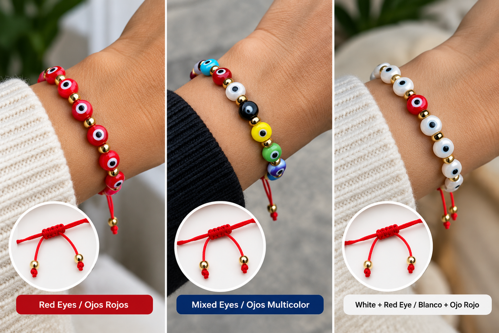 Evil Eye Adjustable Bracelet / Pulsera Ajustable de Ojo Turco